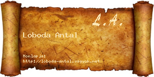 Loboda Antal névjegykártya